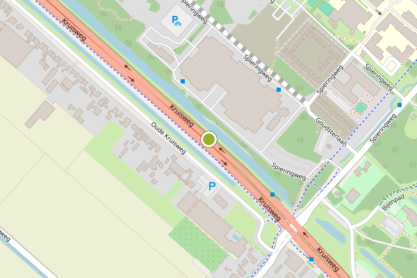 Ambulance-melding op Kruisweg, Cruquius op 11 juli, kaart-overzicht