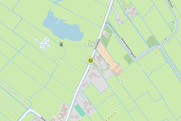 Ambulance-melding op Kerkweg, Spaarndam op 4 juli, kaart-overzicht