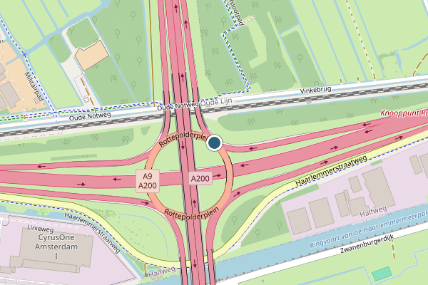 Politie-melding op A200 Li, Halfweg op 28 juli, kaart-overzicht