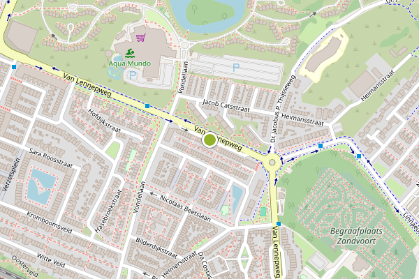 Ambulance-melding op van Lennepweg, Zandvoort op 29 juli, kaart-overzicht