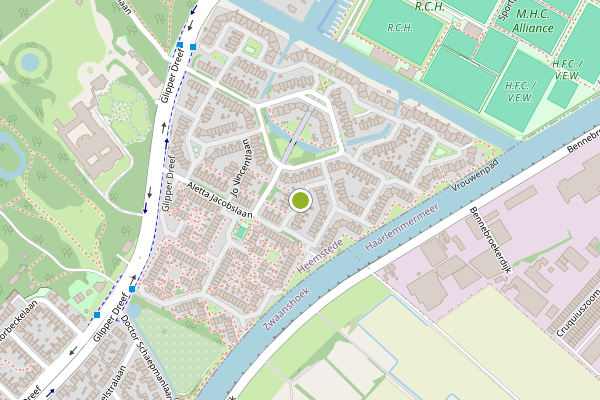Ambulance-melding op Rosa Spierlaan, Heemstede op 30 juli, kaart-overzicht