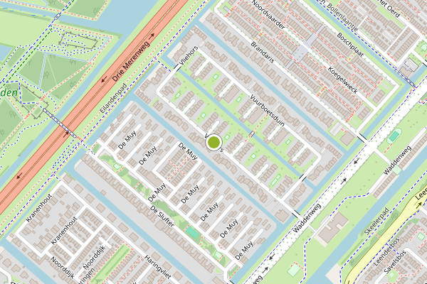 Ambulance-melding op Vliehors, Hoofddorp op 30 juli, kaart-overzicht