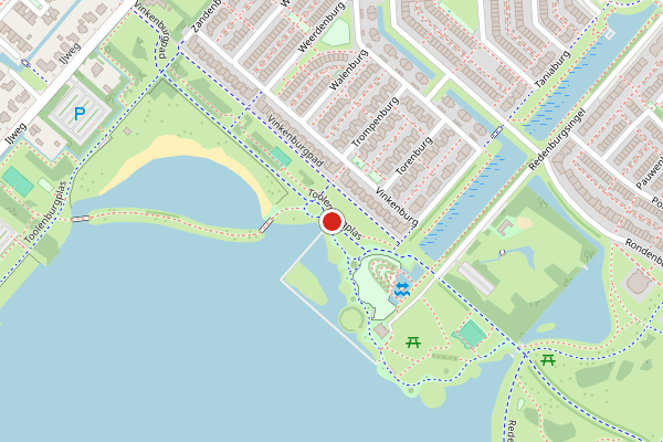 Brandweer-melding op Toolenburgplas, Hoofddorp op 30 juli, kaart-overzicht
