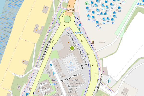 Ambulance-melding op Burgemeester van Alphenstraat, Zandvoort op 31 juli, kaart-overzicht