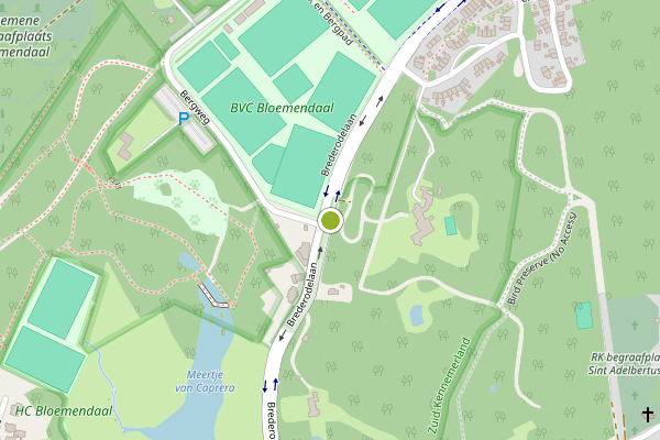 Ambulance-melding op Brederodelaan, Bloemendaal op 31 juli, kaart-overzicht