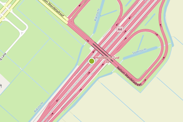 Ambulance-melding op Rijksweg A4, Hoofddorp op 31 juli, kaart-overzicht