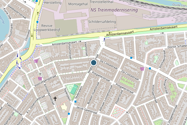 Politie-melding op Nagtzaamstraat, Haarlem op 31 juli, kaart-overzicht
