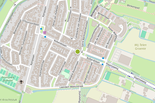 Ambulance-melding op Rollandslaan, Haarlem op 31 juli, kaart-overzicht