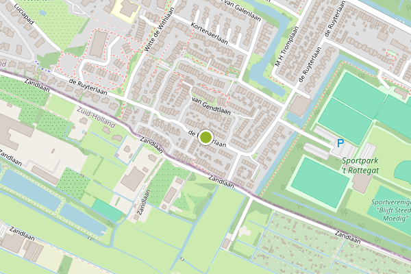 Ambulance-melding op de Ruyterlaan, Bennebroek op 31 juli, kaart-overzicht