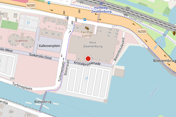 Brandweer-melding op Kristalpromenade, Halfweg op 1 augustus, kaart-overzicht