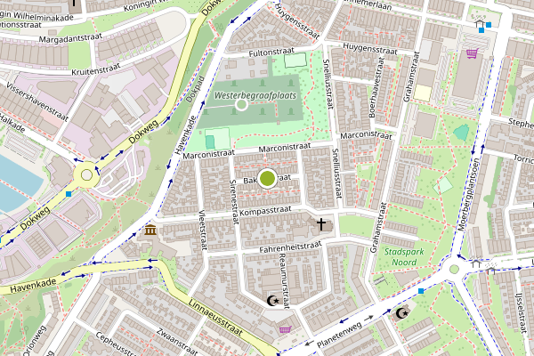 Ambulance-melding op Bakkerstraat, IJmuiden op 1 augustus, kaart-overzicht