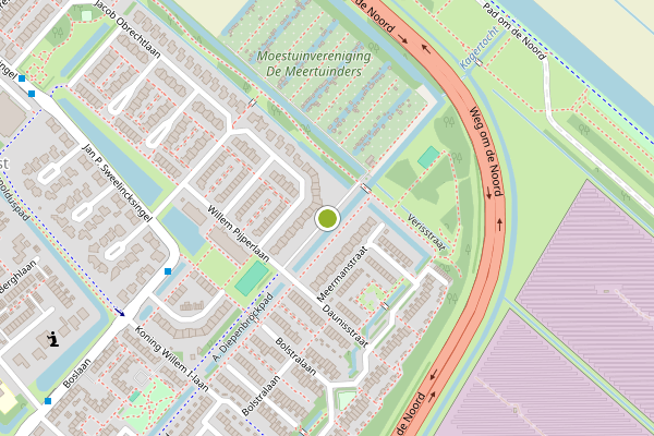 Ambulance-melding op Willem Pijperlaan, Hoofddorp op 1 augustus, kaart-overzicht