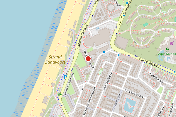 Brandweer-melding op de Ruyterstraat, Zandvoort op 2 augustus, kaart-overzicht