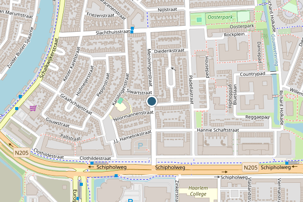 Politie-melding op Merovingenstraat, Haarlem op 2 augustus, kaart-overzicht