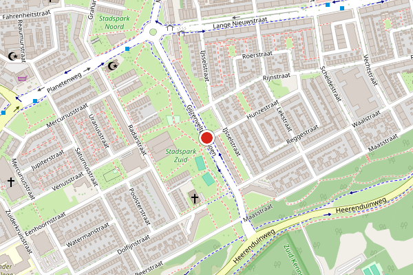 Brandweer-melding op Gijzenveltplantsoen, IJmuiden op 2 augustus, kaart-overzicht