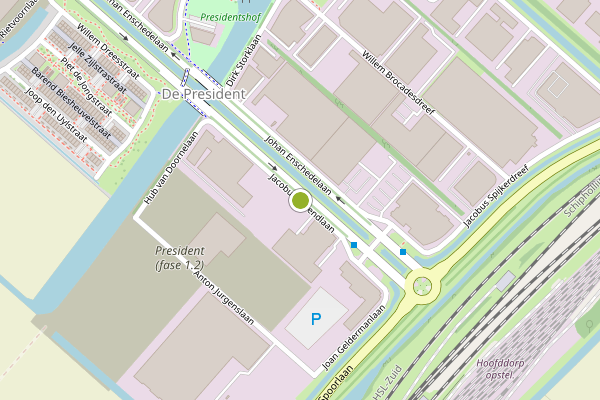 Ambulance-melding op Jacobus Ahrendlaan, Hoofddorp op 2 augustus, kaart-overzicht