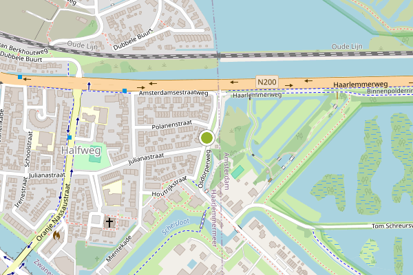 Ambulance-melding op Burg Simonsstraat, Halfweg op 3 augustus, kaart-overzicht