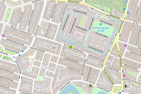 Ambulance-melding op Saenredamstraat, Haarlem op 3 augustus, kaart-overzicht