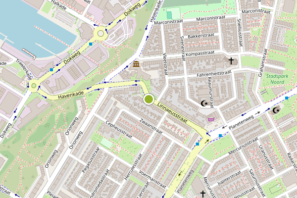 Ambulance-melding op Linnaeusstraat, IJmuiden op 3 augustus, kaart-overzicht