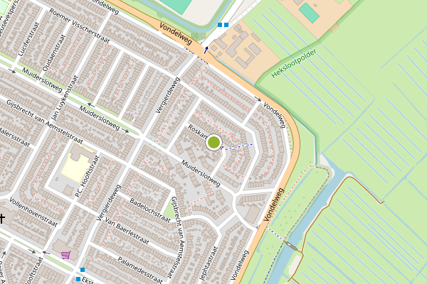 Ambulance-melding op Roskamstraat, Haarlem op 3 augustus, kaart-overzicht