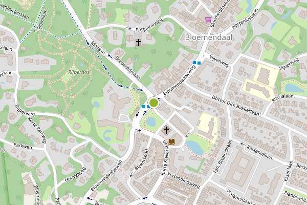 Ambulance-melding op Bloemendaalseweg, Bloemendaal op 3 augustus, kaart-overzicht