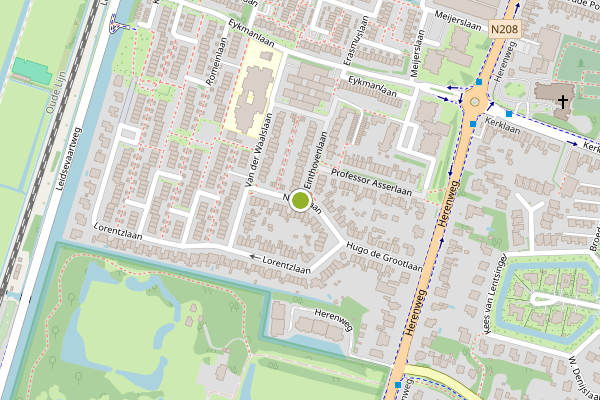 Ambulance-melding op Nobellaan, Heemstede op 3 augustus, kaart-overzicht