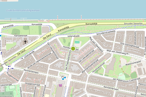 Ambulance-melding op Homburgstraat, IJmuiden op 3 augustus, kaart-overzicht
