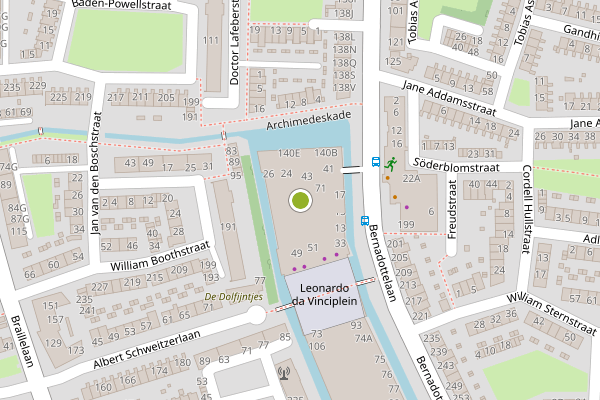 Ambulance-melding op Leonardo da Vinciplein, Haarlem op 3 augustus, kaart-overzicht