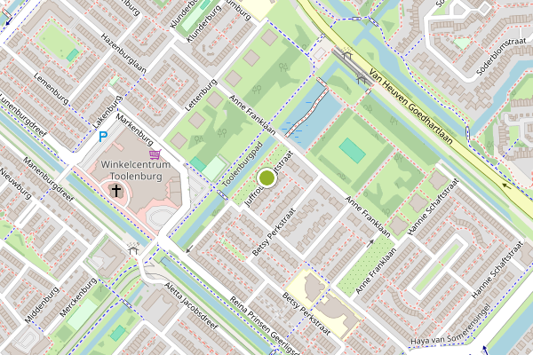 Ambulance-melding op Juffrouw Jagtstraat, Hoofddorp op 4 augustus, kaart-overzicht