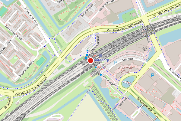 Brandweer-melding op Mercuriusplein, Hoofddorp op 4 augustus, kaart-overzicht