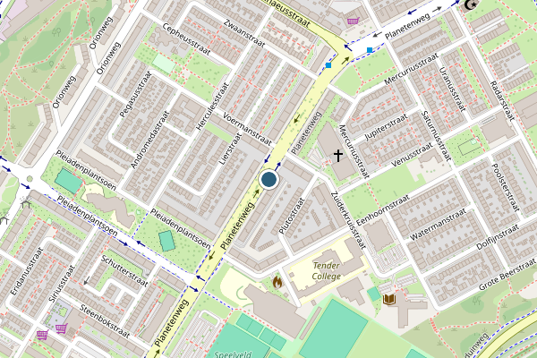 Politie-melding op Planetenweg, IJmuiden op 4 augustus, kaart-overzicht