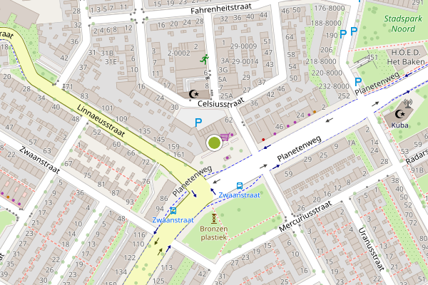 Ambulance-melding op Planetenweg, IJmuiden op 4 augustus, kaart-overzicht