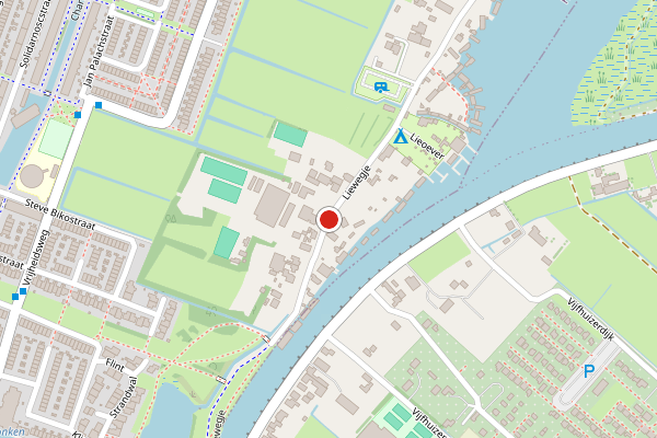 Brandweer-melding op Liewegje, Haarlem op 4 augustus, kaart-overzicht