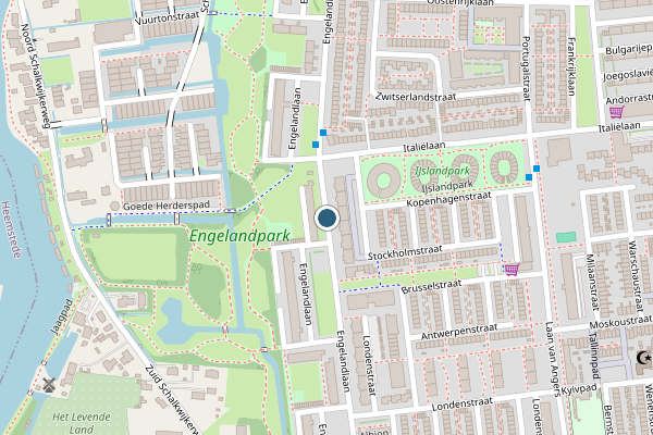 Politie-melding op Engelandlaan, Haarlem op 5 augustus, kaart-overzicht