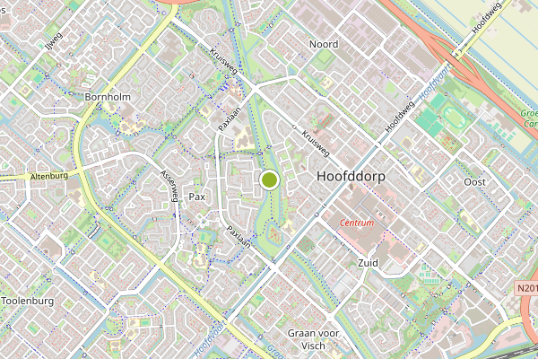 Ambulance-melding op Spaarne, Hoofddorp op 5 augustus, kaart-overzicht