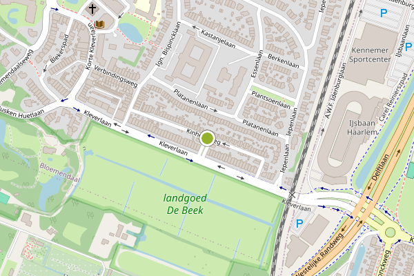 Ambulance-melding op Kinheimweg, Bloemendaal op 5 augustus, kaart-overzicht