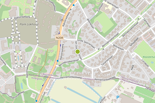 Ambulance-melding op van Doornincklaan, Bennebroek op 5 augustus, kaart-overzicht