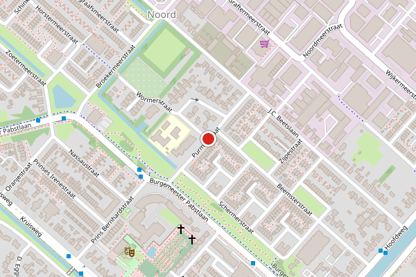 Brandweer-melding op Purmerstraat, Hoofddorp op 5 augustus, kaart-overzicht