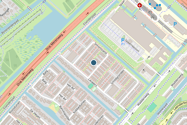 Politie-melding op Simonszand, Hoofddorp op 5 augustus, kaart-overzicht