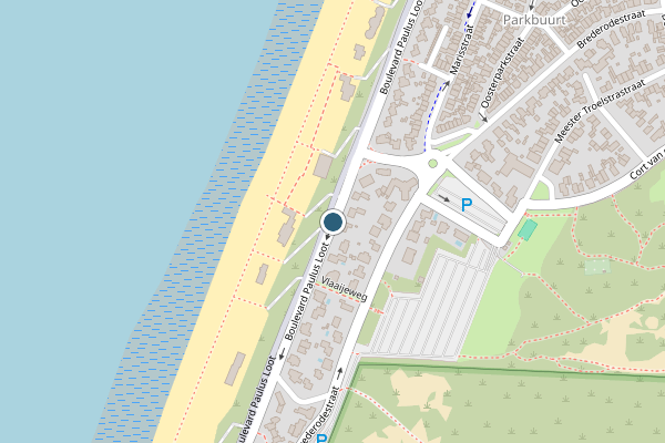 Politie-melding op Boulevard Paulus Loot, Zandvoort op 6 augustus, kaart-overzicht