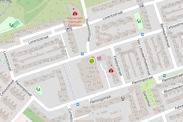 Ambulance-melding op Celsiusstraat, Zandvoort op 6 augustus, kaart-overzicht