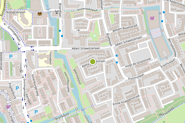 Ambulance-melding op Aletta Jacobsstraat, Haarlem op 6 augustus, kaart-overzicht