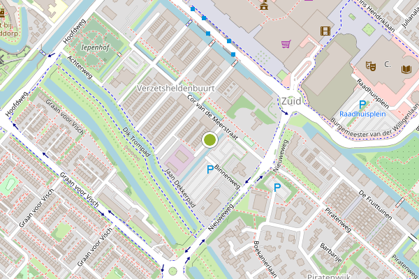Ambulance-melding op Pieter Verhoogstraat, Hoofddorp op 6 augustus, kaart-overzicht