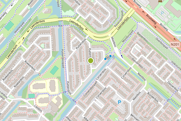 Ambulance-melding op Puttersbos, Hoofddorp op 6 augustus, kaart-overzicht