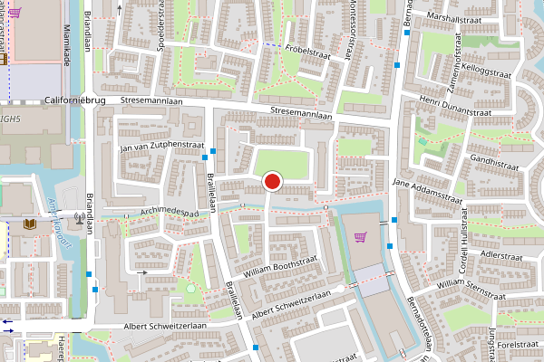 Brandweer-melding op Baden-Powellstraat, Haarlem op 7 augustus, kaart-overzicht