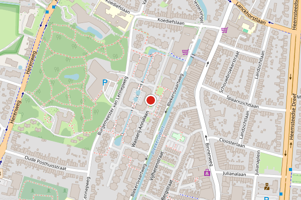 Brandweer-melding op Wasserij-Annalaan, Heemstede op 7 augustus, kaart-overzicht