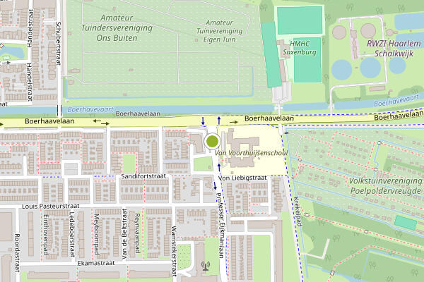 Ambulance-melding op Professor Eijkmanlaan, Haarlem op 28 mei, kaart-overzicht