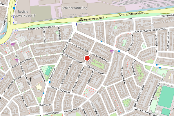 Brandweer-melding op Adriaan Loosjesstraat, Haarlem op 28 mei, kaart-overzicht