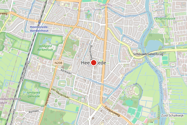 Brandweer-melding op contact op 28 mei, kaart-overzicht