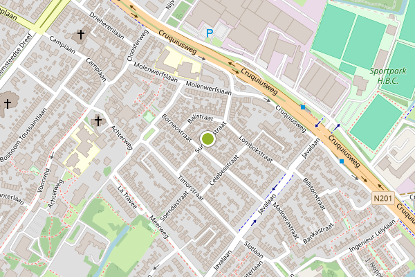 Ambulance-melding op Sumatrastraat, Heemstede op 24 mei, kaart-overzicht